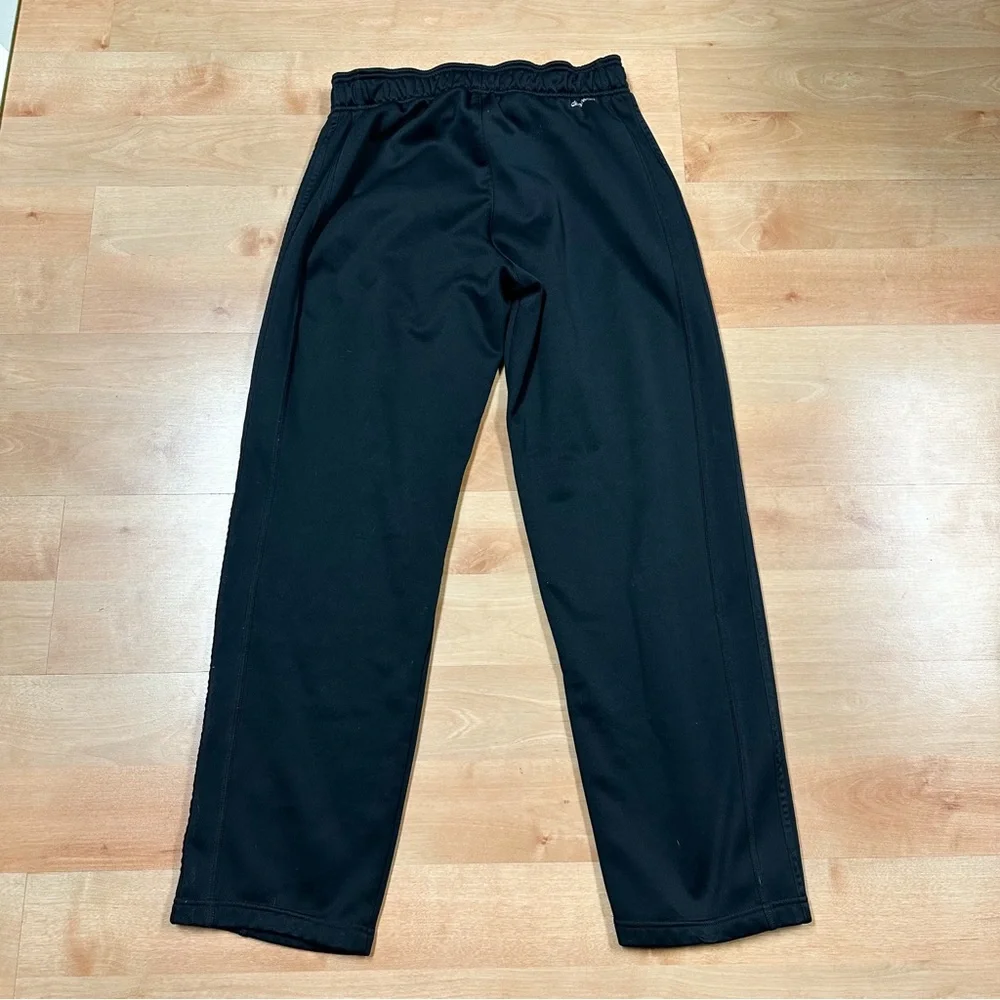 Adidas Black Straight Leg Climawarm Fleece Lined Sweatpants Mens Size L